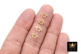 14 K Gold Filled Tiger Paw Connector, 6 mm Paw Shaped 925 Sterling Silver Animal Charm #3204, Permanent Jewelry Dog Paw Links