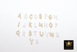 14 K Gold Filled CZ Letter Connectors, 7 mm 925 Sterling Silver Initial Links #3375, Letters
