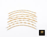 14 K Gold Filled Beaded Connectors, Long Bar 925 Sterling Silver Square Faceted Nuggets # 3618, Permanent Jewelry