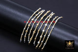 14 K Gold Filled Beaded Connectors, Long Bar 925 Sterling Silver Square Faceted Nuggets # 3618, Permanent Jewelry