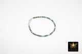 Blue Turquoise Beaded Gemstone Bracelet, 925 Sterling Silver Turquoise Beaded Bracelet, Navajo Pearl Oxidized Handmade Stacking Bracelet