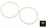 14K Gold Filled Stardust Beaded Bracelet, 925 Sterling Silver Mixed Metal Glittery Stretchy Women's Bangle, Stacking Bracelets, Hand Made