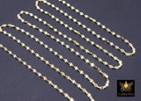14 K Gold Filled Moroccan Chain, 4 mm 925 Sterling Silver Sequin Dapped Chains CH# 741, Dainty Silver Beaded CH# 804