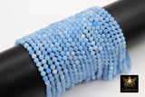 Sky Blue Beads, 4 mm Smooth Round Light Blue Beads BS #338, size 4 mm 15 inch FULL Strands