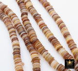 Shell Bead Heishi Bead Strands, Multi Color Black, Pink