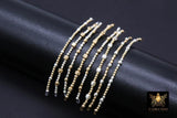 14 K Gold Filled Beaded Connectors, Long Bar 925 Sterling Silver Square Faceted Nuggets #3618, Permanent Jewelry