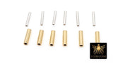 14 K Gold Filled Crimp Cut Tube Beads, 925 Sterling Silver Short Tube Beads # 290, 5 mm