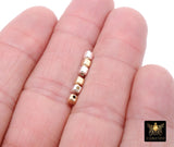 USA 14 K Gold Filled Square Beads, 925 Sterling Silver Cube Smooth Seamless Beads # 776, High Quality 3 mm