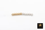 14 K Gold Filled Round Smooth Beads, 925 Sterling Silver Matte Seamless Beads # 503, 2 mm or 3 mm High Quality Sandblast Beads