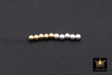 14 K Gold Filled Round Smooth Beads, 925 Sterling Silver Matte Seamless Beads # 503, 2 mm or 3 mm High Quality Sandblast Beads