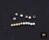 14 K Gold Filled Round Sparkle Beads, 925 Sterling Silver Seamless Beads # 576, 3 mm High Quality Stardust Beads