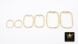 Gold Textured Hoop Ear Rings, Square Shaped Gold Charms AG# 3732, 20 mm 30 mm 45 mm Quality Rectangles