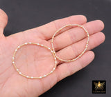 14K Gold Filled Matte Beaded Bracelet, 925 Sterling Silver Mixed Metal Stretchy Women's Bangle, Stacking Bracelets, Hand Made