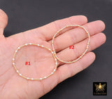 Mixed Metal Matte Beaded Bracelet, 925 Sterling Silver and 14K Gold Filled Stretchy Women's Bangle, Stacking Bracelet