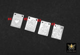 14 k Gold Filled Angel Cherub Scapular, Mother of Pearl 925 Silver Jesus # 3618, 2 Hole Charms With Jump Rings