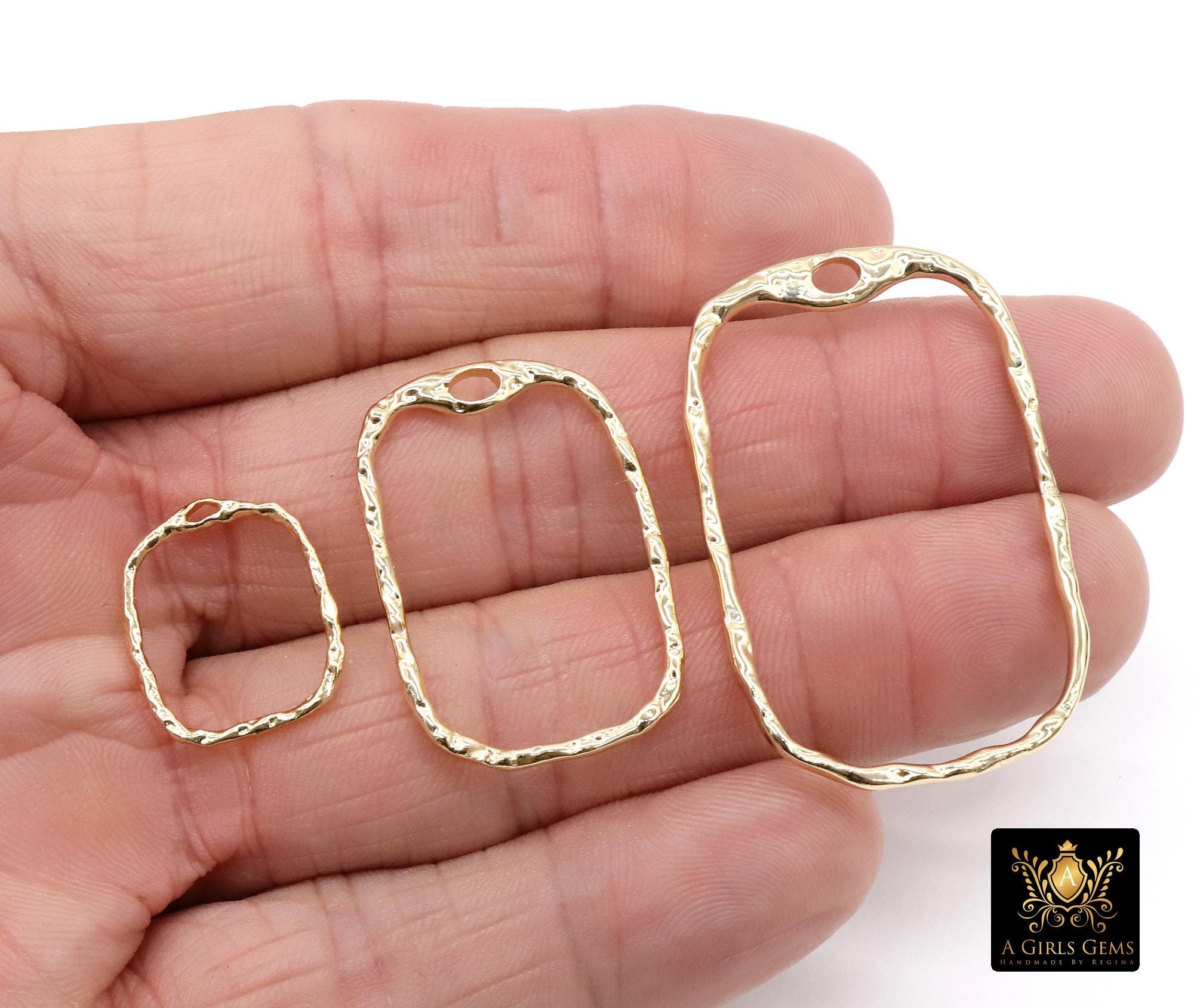 Textured Gold Round Hoop Ear Rings, 36 mm Gold Charms # 3807, High Quality Light Weight Wire Hoops Finding