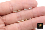 14 K Gold Filled Crimp Cut Tube Beads, 925 Sterling Silver Short Tube Beads, 5 mm, 12 mm 15 mm, 1, 1.5 and 2.0 mm Hollow Spacer Bead Findings