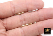 14 K Gold Filled Crimp Cut Tube Beads, 925 Sterling Silver Short Tube Beads # 290, 5 mm