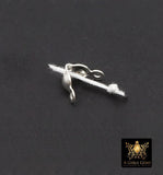 14 K Gold Filled Clam Covers Tips, 3 mm925 Sterling Silver Clamshell Knot Covers, # 375