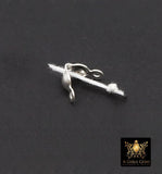 14 K Gold Filled Clam Covers Tips, 3 mm925 Sterling Silver Clamshell Knot Covers, # 375