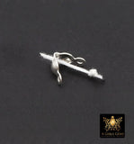 14 K Gold Filled Clam Covers Tips, 3 mm925 Sterling Silver Clamshell Knot Covers, # 375