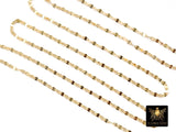 14 K Gold Filled Moroccan Chain, 4 mm 925 Sterling Silver Sequin Dapped Chains CH# 741, Dainty Silver Beaded CH# 804