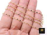 14 K Gold Filled Moroccan Chain, 4 mm 925 Sterling Silver Sequin Dapped Chains CH #804, Dainty Silver Beaded Flat Jewelry Chain