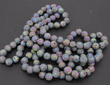 Multi Color Natural Lava Rock Beads, Purple Mix Electroplated Textured Plated Beads BS #351, Purple Blue Mix
