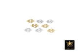 14 K Gold Filled Skull Connector, 925 Sterling Silver Sugar Skull # 3659, Dainty 6 x 11 mm La Muerte Skull Links
