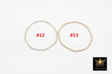 Mixed Metal Beaded Bracelet, 925 Sterling Silver and 14K Gold Fill Sparkle Stardust Stretchy Two Tone Stacking, Waterproof