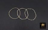 Mixed Metal Beaded Bar Bracelet, 925 Sterling Silver and 14 K Gold Filled Stretchy Short Tube Bar Stacking Bracelets, Handmade