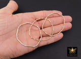 Mixed Metal Beaded Bar Bracelet, 925 Sterling Silver and 14 K Gold Filled Stretchy Short Tube Bar Stacking Bracelets, Handmade