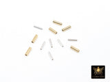 14 K Gold Filled Crimp Cut Tube Beads, 925 Sterling Silver Short Tube Beads # 290, 5 mm