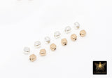 USA 14 K Gold Filled Square Beads, 925 Sterling Silver Cube Smooth Seamless Beads # 2279, High Quality 3 mm
