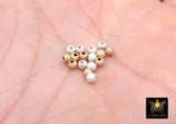 14 K Gold Filled Round Sparkle Beads, 925 Sterling Silver Seamless Beads # 576, 3 mm High Quality Stardust Beads