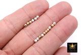 14 K Gold Filled Round Sparkle Beads, 925 Sterling Silver Seamless Beads # 576, 3 mm High Quality Stardust Beads