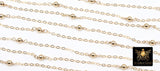 14 K Gold Filled Satellite Chains, Fancy Cable with 3 mm beads CH# 925, 14 20 Unfinished By Foot