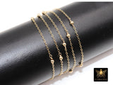 14 K Gold Filled Satellite Chains, Fancy Cable with 3 mm beads CH# 925, 14 20 Unfinished By Foot