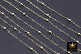 14 K Gold Filled Satellite Chains, Fancy Cable with 3 mm beads CH# 925, 14 20 Unfinished By Foot