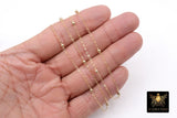 14 K Gold Filled Satellite Chains, Fancy Cable with 3 mm beads CH# 925, 14 20 Unfinished By Foot