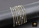 14 K Gold Filled Satellite Rolo Chains, 925 Sterling Silver Rolo 3 mm Beaded CH# 926, 14 20 Unfinished By Foot