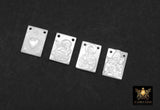 14 k Gold Filled Angel Cherub Scapular, Mother of Pearl 925 Silver Jesus # 3618, 2 Hole Charms With Jump Rings