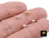 14 K Gold Filled Clam Covers Tips, 3 mm925 Sterling Silver Clamshell Knot Covers, # 375