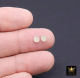14 K Gold Filled Round Disc Charms, 5 mm Tiny Flat Gold Blanks # 3650, Minimalist 14 20 Jewelry