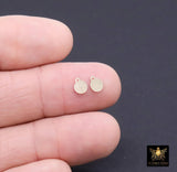 14 K Gold Filled Round Disc Charms, 5 mm Tiny Flat Gold Blanks # 3132, Minimalist 14 20 Jewelry