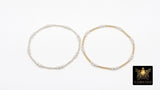 Mixed Metal Beaded Bracelet, 925 Sterling Silver and 14 K Gold Filled Sparkle Stardust Women's Stretchy, Stacking - #32 Gold and Silver / 7.5~8 Inches