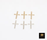 14 K Gold Filled Cross Charms, 925 Sterling Silver 16 mm Gold Filigree Textured Crosses # 2274, Pattern Textured 14 20 Jewelry