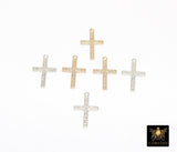 14 K Gold Filled Cross Charms, 925 Sterling Silver 16 mm Gold Filigree Textured Crosses # 2274, Pattern Textured 14 20 Jewelry
