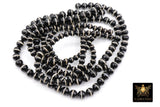 Tibetan Black And White Agate Beads, DZI Agate Black and White Color Beads BS# 230, sizes 6 mm 8 mm