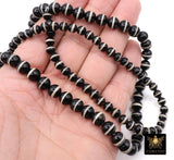 Tibetan Black And White Agate Beads, DZI Agate Black and White Color Beads BS# 230, sizes 6 mm 8 mm